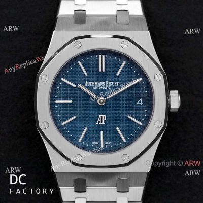 Swiss Quartz Audemars Piguet Royal Oak Jumbo Ultra-Thin 39MM Watch Stainless Steel Blue Face